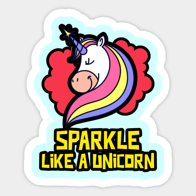 Sparkle Like A Unicorn | Cute Baby Sticker by KidsKingdom